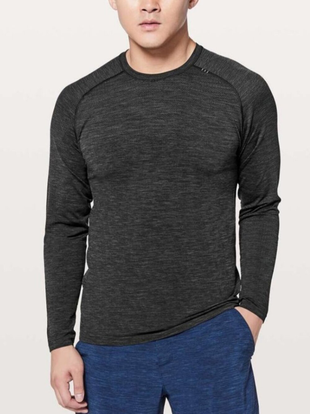 Lululemon Metal Vent Tech Long Sleeve In Deep Coal / Black